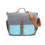 Wholesale Tri-Color Canvas Messenger Bag